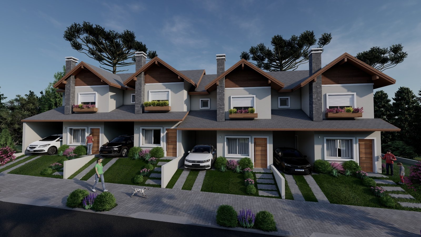 Projeto de conjunto de sobrados residenciais
