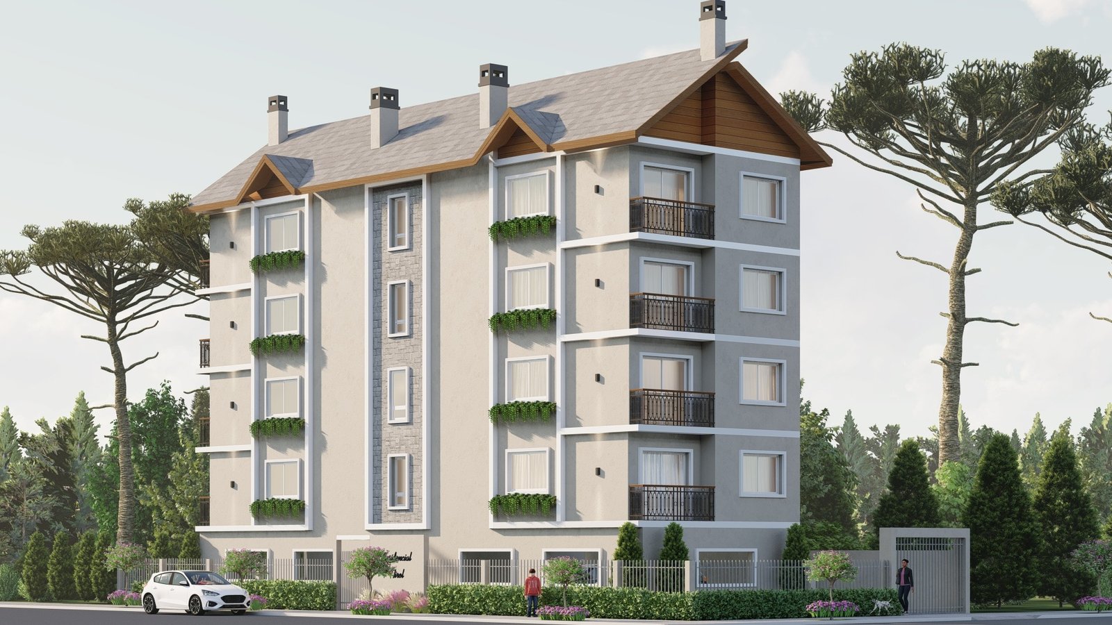 Projeto de prédio residencial de vários pavimentos